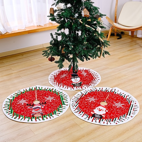 

Christmas Decorations for the Elderly Snowman Elk Tree Skirt Super Q Printing Hotel Shopping Mall Dressing Supplies