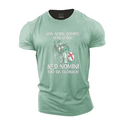 

Men's Unisex T shirt Tee Letter Graphic Prints Crew Neck Army Green Hot Stamping Outdoor Street Short Sleeve Print Clothing Apparel Sports Designer Casual Big and Tall / Summer / Summer