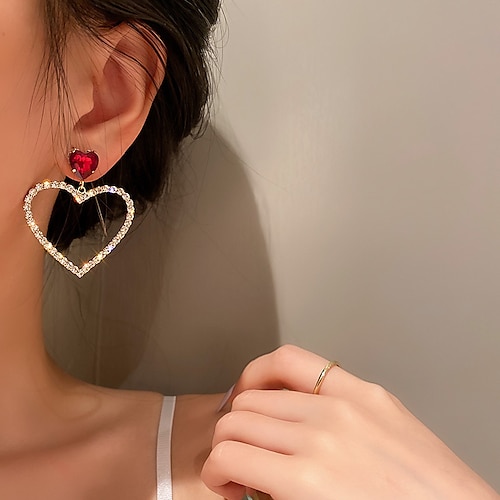 

1 Pair Hoop Earrings For Women's Birthday Street Gift Alloy Drop Fashion