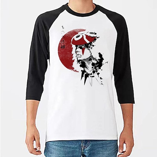 

Inspired by Ukiyo-e Red Sun T-shirt Cartoon Manga Anime Graphic T-shirt For Men's Women's Unisex Adults' 3D Print Polyster