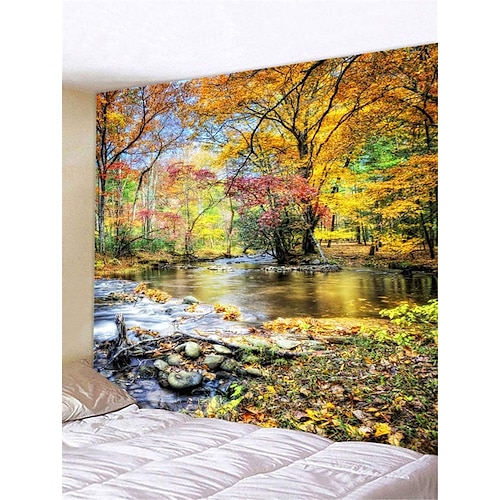 

Landscape Wall Tapestry Art Deco Blanket Curtain Picnic Table Cloth Hanging Home Bedroom Living Room Dormitory Decoration Polyester Fiber for Bedroom Living Room