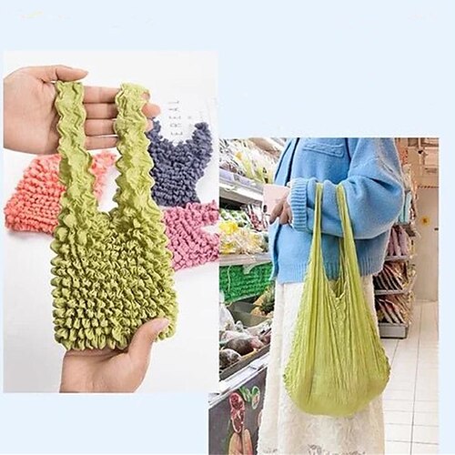 

magic stretch bag pleated bag large capacity shopping bag magic stretch bag pleated bag