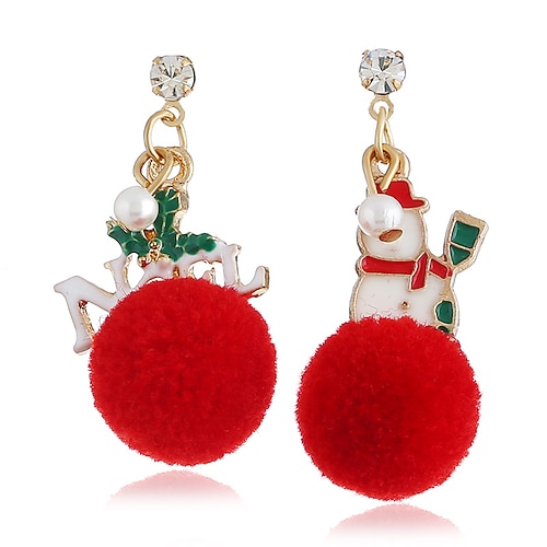 

Women's Earrings Casual Christmas Snowman Earring