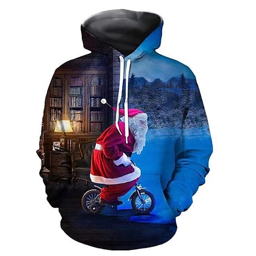 

Women's Plus Size Tops Christmas Pullover Sweatshirt Hoodie Sweatshirt Deer Snowman Print Long Sleeve Crewneck Casual Daily Polyester Fall Winter Green Blue