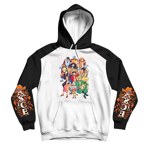 

Inspired by One Piece Monkey D. Luffy Roronoa Zoro Hoodie Cartoon Manga Anime Front Pocket Graphic Hoodie For Men's Women's Unisex Adults' 3D Print 100% Polyester