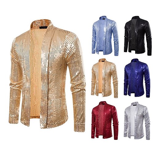 

Men's Shirt Prom Shirt Polka Dot Turndown Wine Silver Gold Royal Blue Light Blue Street Holiday Long Sleeve Clothing Apparel Fashion Casual Comfortable / Club / Beach