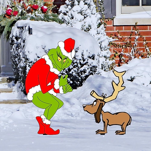 

Christmas Acrylic Grinch Outdoor Garden Garden Yard Art Decoration