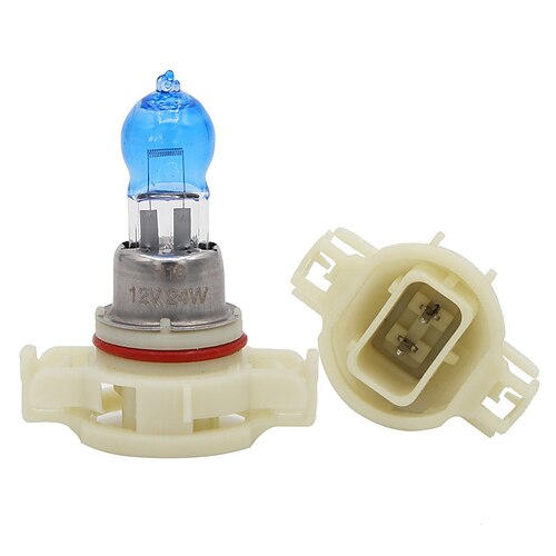 

2pcs Auto 24W H16 Halogen Bulb xenon PSX24W drl 12V fog light Quartz Glass Dark Blue Car hod Headlight Lamp daylight