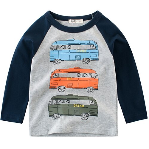 

Kids Boys Sweatshirt Cartoon School Long Sleeve Active 2-8 Years Winter Gray