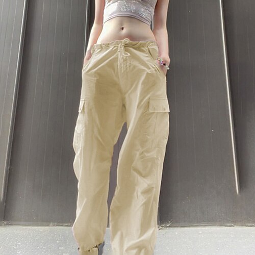 

Spicy Girls Punk & Gothic Y2K Year 2000 Pants Loose Pants Women's Japanese Cosplay Costumes Rosy Pink / Beige