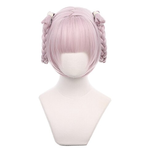 

Synthetic Wig Nazuna Nanakusa Call of the Night Straight With Bangs Wig Short Pink Synthetic Hair Women's Soft Easy to Carry Fashion Pink