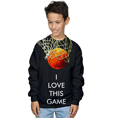 

Kids Boys Sweatshirt Graphic Outdoor 3D Print Long Sleeve Crewneck Active 3-12 Years Winter Navy Blue