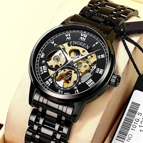 

Mechanical Watch for Men Analog Automatic self-winding Formal Style Stylish Stylish Modern Style Waterproof Calendar Hollow Engraving Alloy Stainless Steel Fashion Hollow Heart