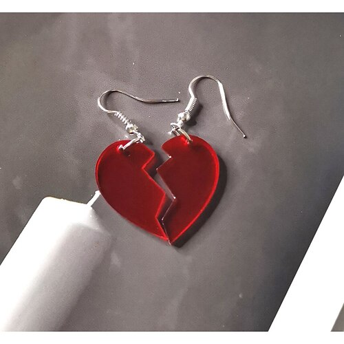 

1 Pair Hanging Earrings For Women's Office Party Evening Daily Acrylic Classic Fashion Sweet Heart