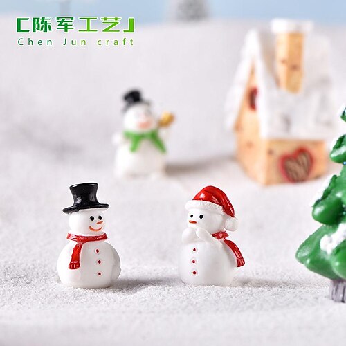 

neue weihnachtsmann schneemann micro landschaft schnee szene ornament weihnachtssocken kleines geschenk glocke harz ornament