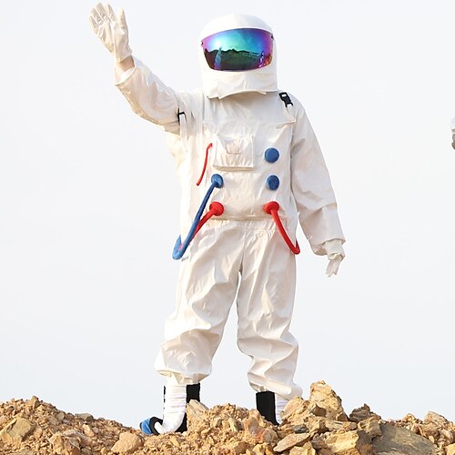 

Astronaut Cosplay Costume Outfits Kid's Adults' Men's Cosplay Halloween Festival / Holiday Polyester Gray / White Men's Easy Carnival Costumes / Leotard / Onesie / Helmet