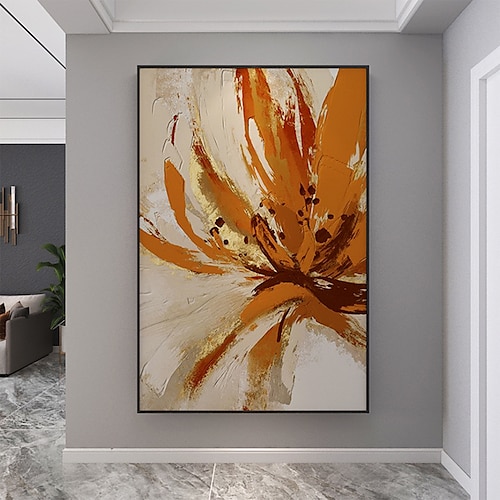 

Handmade Oil Painting Canvas Wall Art Decoration Modern Flowers for Home Decor Rolled Frameless Unstretched Painting