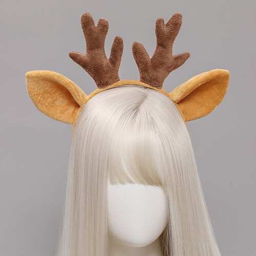 

Christmas Reindeer Headbands Deer Antlers Headband Costume Hair Hoop with Ears Headwear Accessories for Christmas Halloween Masquerade Cosplay Party Gift