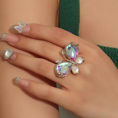 

Ring Wedding Party Evening Alloy Butterfly