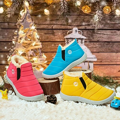 

Boys Girls' Boots Snow Boots PU Non-slipping Big Kids(7years ) Little Kids(4-7ys) Casual Daily Outdoor Black Blue Yellow Fall Winter / Booties / Ankle Boots