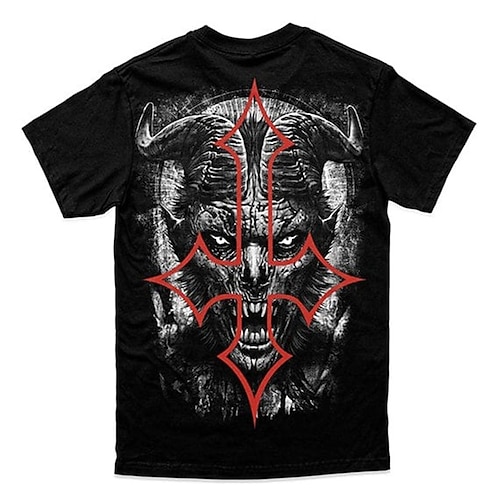 

Men's Unisex T shirt Tee Animal Graphic Prints Crew Neck Black Short Sleeve 3D Print Outdoor Street Print Tops Sports Designer Casual Big and Tall / Summer / Summer