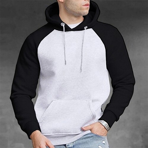 

Men's Hoodie Blue Red Gray Black Hooded Color Block Sports & Outdoor Streetwear Cool Designer Casual Winter Fall Clothing Apparel Hoodies Sweatshirts Long Sleeve / Spring