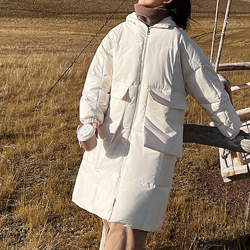 

Per donna Giacca invernale Cappotto invernale Parka Attivo Di tendenza Stile di strada Cerniera Tasche Esterno Strada Da mare Per uscire Poliestere Lungo Cappotto Inverno Autunno Nero Giallo Bianco