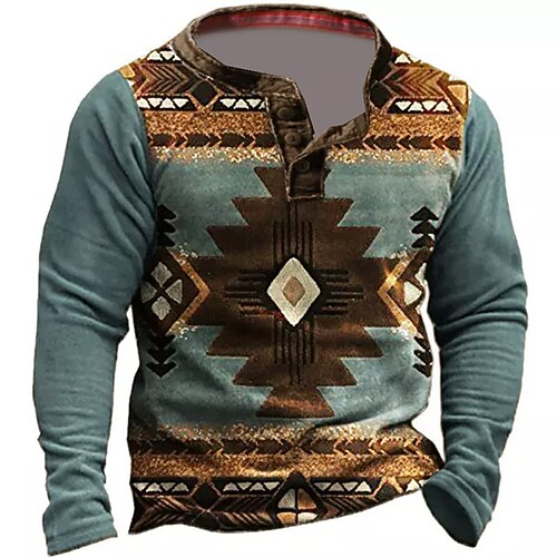 

Men's Unisex Sweatshirt Pullover Green Blue Purple Orange Gray Tribal Graphic Prints Print Casual Daily Sports 3D Print Boho Designer Casual Spring & Fall Clothing Apparel Hoodies Sweatshirts Long