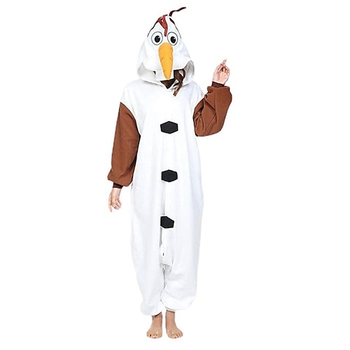 

Adults' Kigurumi Pajamas Nightwear Snowman Ririchiyo Shirakiin Cartoon Onesie Pajamas Flannel Cosplay For Men and Women Carnival Animal Sleepwear Cartoon Festival / Holiday Costumes