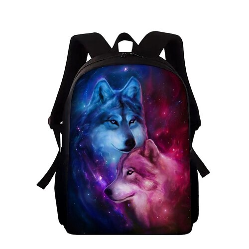 

bambini Unisex Zaino per la scuola 3D zaino Scuola Giornaliero Stampa 3D Oxford Massima capacità Cerniera Stampa Fucsia