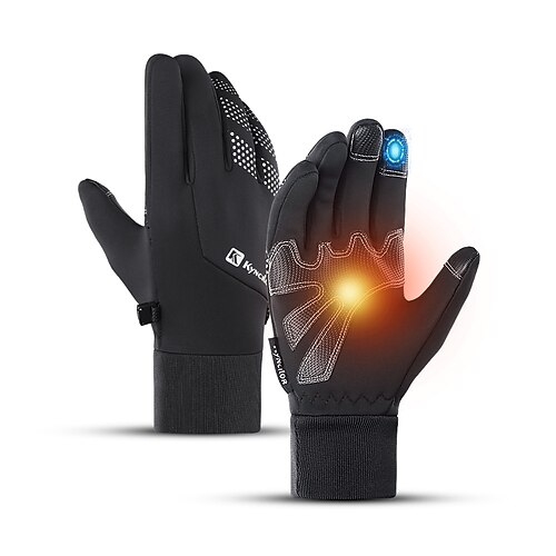 

Winter Gloves Bike Gloves Cycling Gloves Touch Gloves Winter Full Finger Gloves Anti-Slip Waterproof Windproof Warm Sports Gloves Mountain Bike MTB Outdoor Exercise Cycling / Bike Black for Adults'