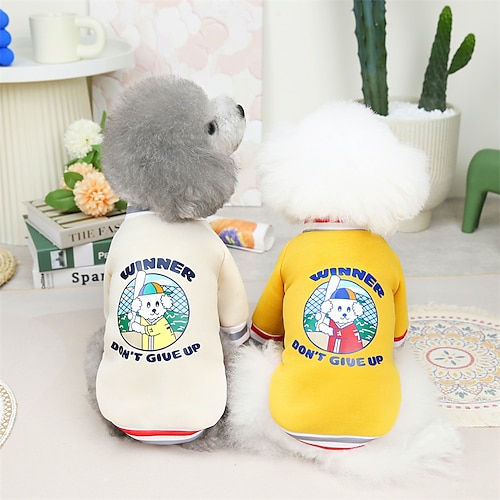 

Dog Cat Sweatshirt Animal Solid Colored Quotes Sayings Cute Sweet Dailywear Casual Daily Winter Dog Clothes Puppy Clothes Dog Outfits Soft White Pink Yellow Costume for Girl and Boy Dog Cotton S M