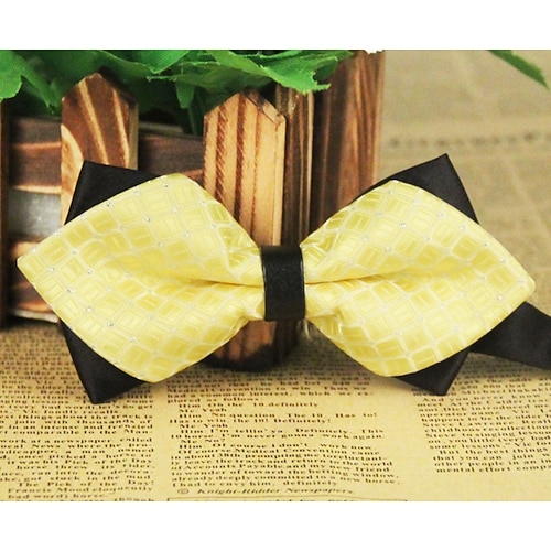 

Men's Bow Tie Active Print Jacquard Formal Party Evening Corporate Clothing