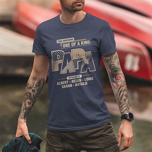 

Hombre Camiseta Letra Cuello Barco Vino Azul Piscina Gris Oscuro Azul Marino Estampado en caliente Diario Festivos Manga Corta Estampado Ropa Ligeras Casual Cómodo / Verano / Primavera / Verano