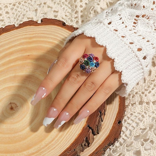 

Ring Wedding Party Evening Braided Floral Roses