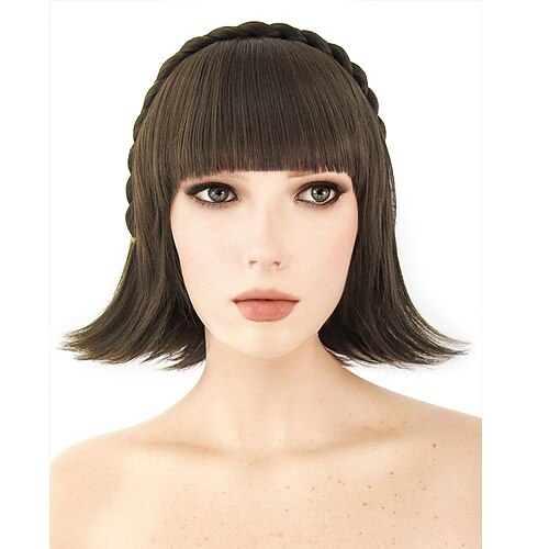 

Persona5 Makoto Niijima Short Brown Anime Halloween Cosplay Party Wigs