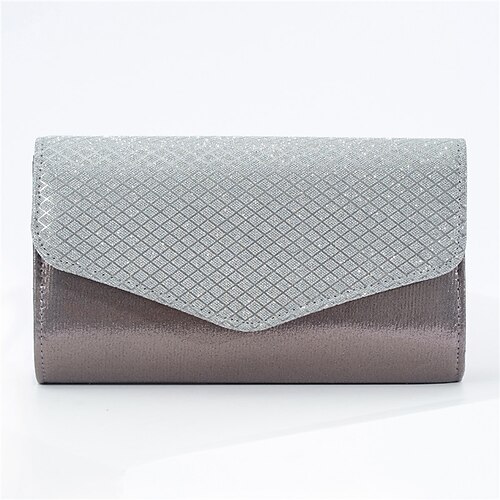 

Women's Evening Bag Polyester Chain Solid Color Party Wedding Black Gray Pink Silver