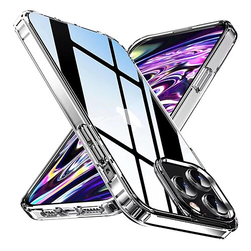 

telefon Etui Til Apple Klassisk serie iPhone 14 13 12 Pro Max Plus Støtdempende ramme Helkroppsbeskyttende Støvtett Gjennomsiktig TPU PC