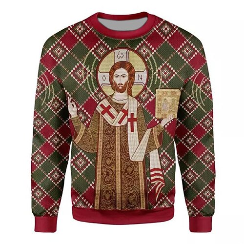 

Men's Unisex Sweatshirt Pullover Graphic Prints Print Daily Sports Holiday 3D Print Streetwear Designer Casual Clothing Apparel Hoodies Sweatshirts Long Sleeve Red