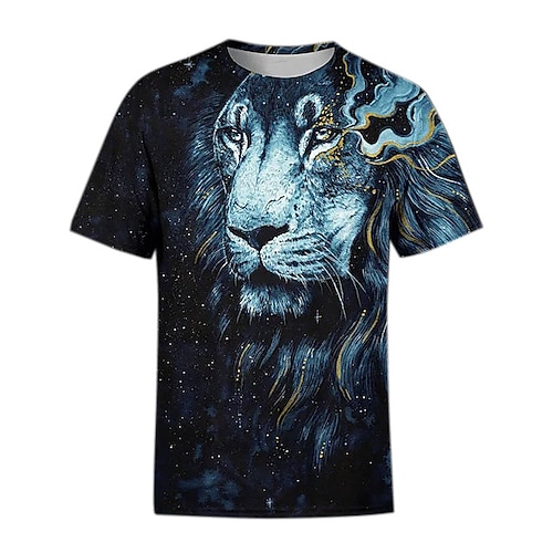 

Hombre Unisexo Camiseta Animal Estampados Cuello Barco Azul Piscina Verde Claro Naranja Azul Marino Impresión 3D Exterior Calle Manga Corta Estampado Ropa Deportes Ligeras Casual Grande y alto