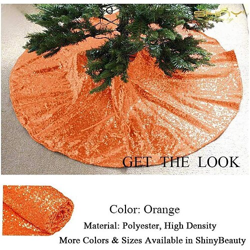 

Christmas Sequins Tree Skirt Christmas 48 inch/122cm,Xmas Tree Skirts Tree Mat for Christmas Tree Decorations