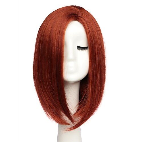 

Mass Effect Legendary Edition Red Wig Short Bob Wigs Straight Hair Wigs for Women Party Cosplay Accessories Full Wig Natural Looking with Wig Cap 13 Inches