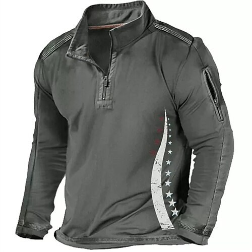 

Men's Sweatshirt Pullover Graphic Stars Print Sports Outdoor Daily Sports Hot Stamping Basic Casual Big and Tall Clothing Apparel Hoodies Sweatshirts Long Sleeve Green / Spring / Fall