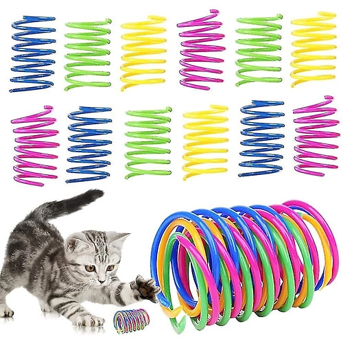 

32pcs Cat Springs Coloured Spiral Springs For Cat Interaction