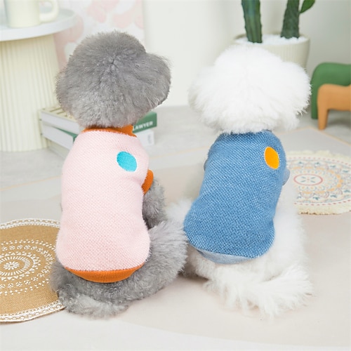 

Dog Cat Vest Solid Colored Cute Sweet Dailywear Casual Daily Winter Dog Clothes Puppy Clothes Dog Outfits Soft Blue Pink Yellow Costume for Girl and Boy Dog Cotton S M L XL 2XL