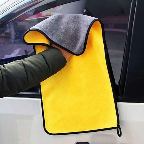 

Serviette de nettoyage en microfibre en peluche polyvalente pour le ménage, le lavage de voiture, le séchageamp; chiffon de nettoyage en microfibre auto detailing serviettes de voiture ultra