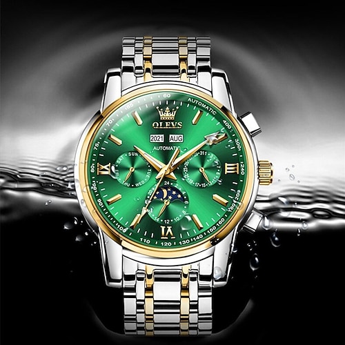 

New 6633 Oris Brand Watch Luminous Moon Phase Calendar Week Display Month Display Multi-Function Mechanical Watch Men'S Watch