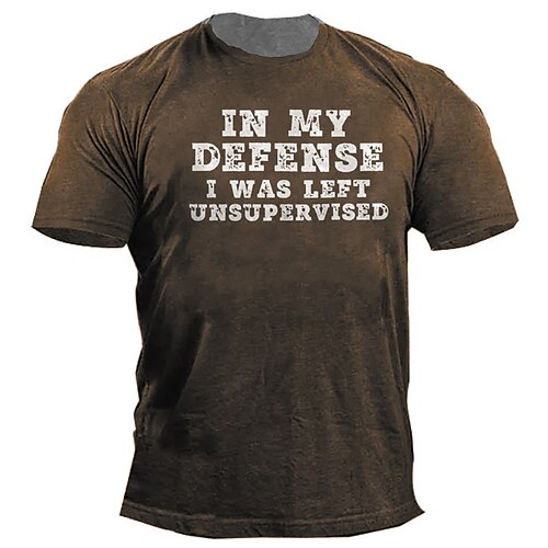 

Men's Unisex T shirt Tee Letter Graphic Prints Crew Neck Coffee 3D Print Outdoor Street Short Sleeve Print Clothing Apparel Vintage Sports Designer Casual / Summer / Summer