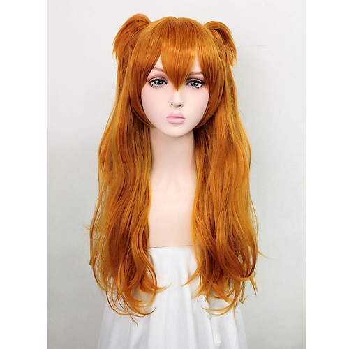 

Eva Asuka Langley Soryu Long Orange Cosplay Wig Ponytails