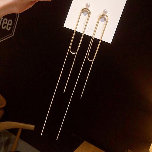 

1 Pair Hoop Earrings For Women's Birthday Street Gift Steel Drop Fashion